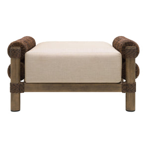   Modern European furniture - Cushioned Wicker Outdoor Ottoman - www.oroa.com | Oroa.com