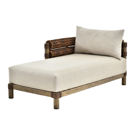   Modern European furniture - Cushioned Wicker Outdoor Left-Armed Chaise - www.oroa.com | Oroa.com