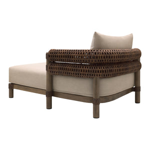   Cushioned Wicker Outdoor Left-Armed Chaise | Oroa.com