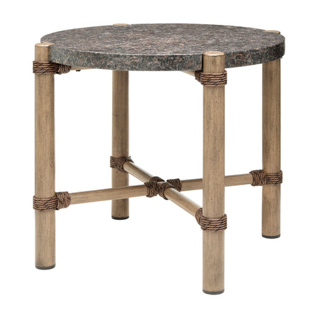   Modern European furniture - Brown Stone Round Outdoor End Table - www.oroa.com | Oroa.com