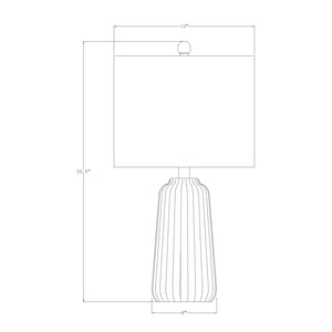   Modern European furniture - Glazed Blue Ceramic Table Lamp - www.oroa.com | Oroa.com