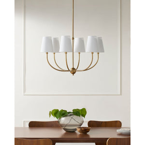   Modern European furniture - White Cotton Shade Chandelier - www.oroa.com | Oroa.com