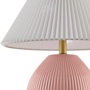   Modern European furniture - Ceramic Pleated Linen Table Lamp - www.oroa.com | Oroa.com