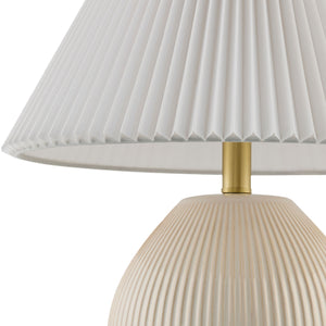   Modern European furniture - Ceramic Pleated Linen Table Lamp - www.oroa.com | Oroa.com