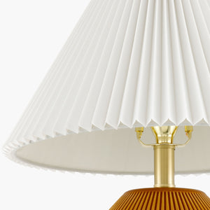   Modern European furniture - Ceramic Pleated Linen Table Lamp - www.oroa.com | Oroa.com