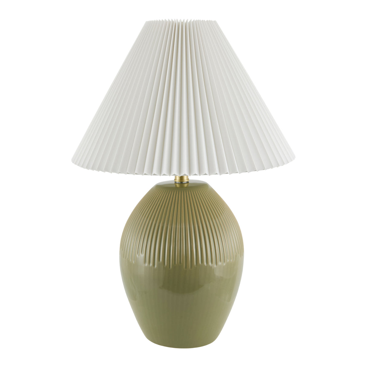   Modern European furniture - Ceramic Pleated Linen Table Lamp - www.oroa.com | Oroa.com