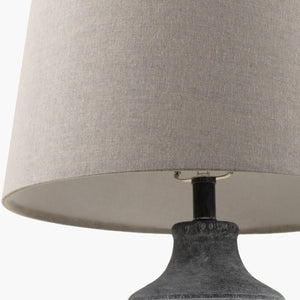   Modern European furniture - Gray Linen Accent Table Lamp L - www.oroa.com | Oroa.com