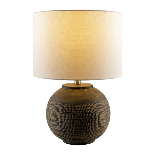 Modern European furniture - Glazed Black Ceramic Table Lamp - www.oroa.com
