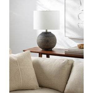   Modern European furniture - Glazed Black Ceramic Table Lamp - www.oroa.com | Oroa.com