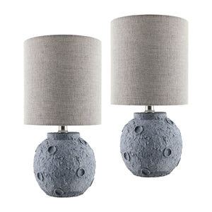   Modern European furniture - Textured Round Base Table Lamps (2) - www.oroa.com | Oroa.com