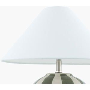   Modern European furniture - Lined Round Ceramic Table Lamp - www.oroa.com | Oroa.com