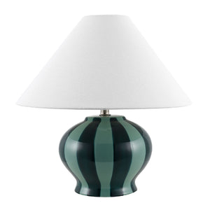   Modern European furniture - Lined Round Ceramic Table Lamp - www.oroa.com | Oroa.com