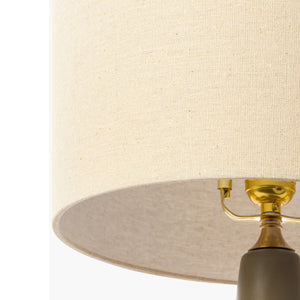   Modern European furniture - Drum Linen Ceramic Table Lamp - www.oroa.com | Oroa.com
