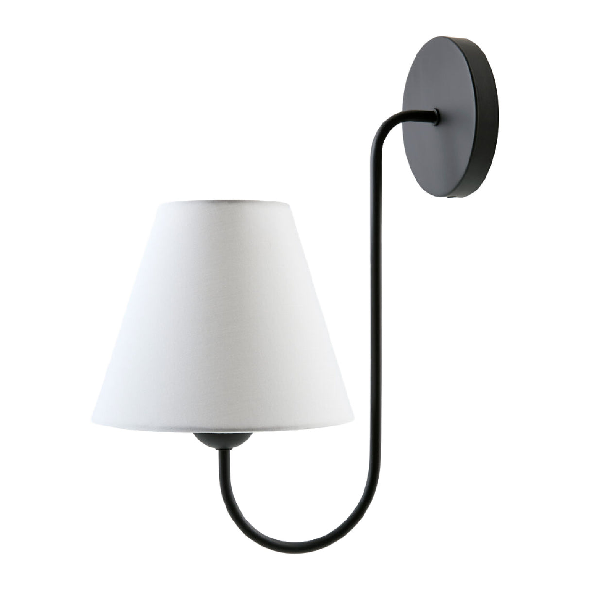   Modern European furniture - Linen Curved-Arm Wall Lamp - www.oroa.com | Oroa.com