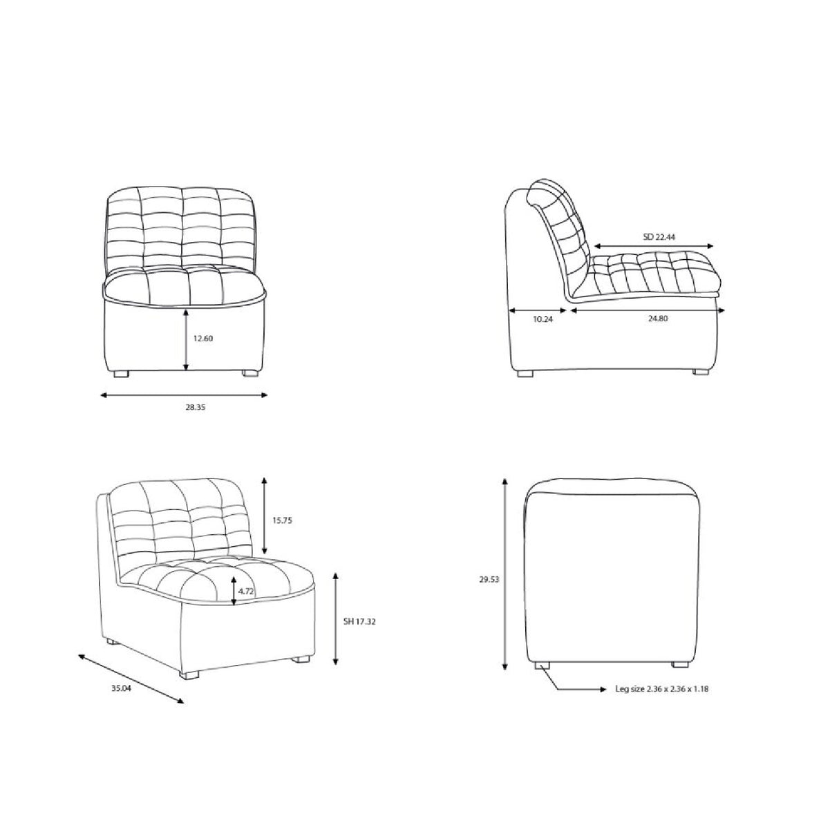   Modern European furniture - Tufted Modular Sofa - www.oroa.com | Oroa.com