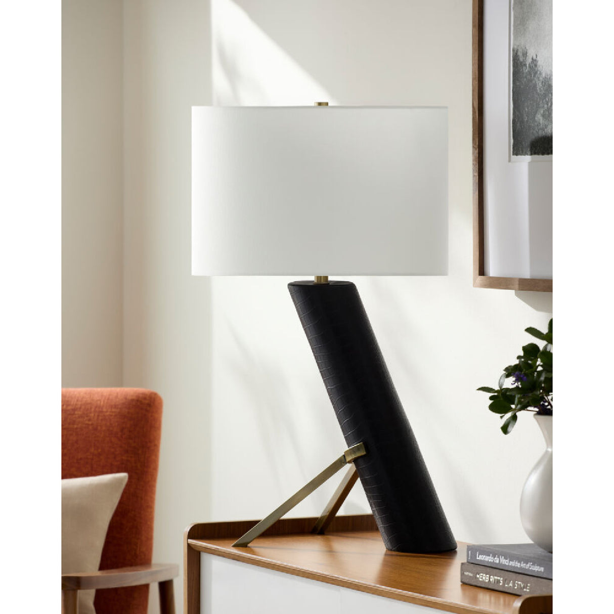   Modern European furniture - Tilted Tube Base Table Lamp - www.oroa.com | Oroa.com