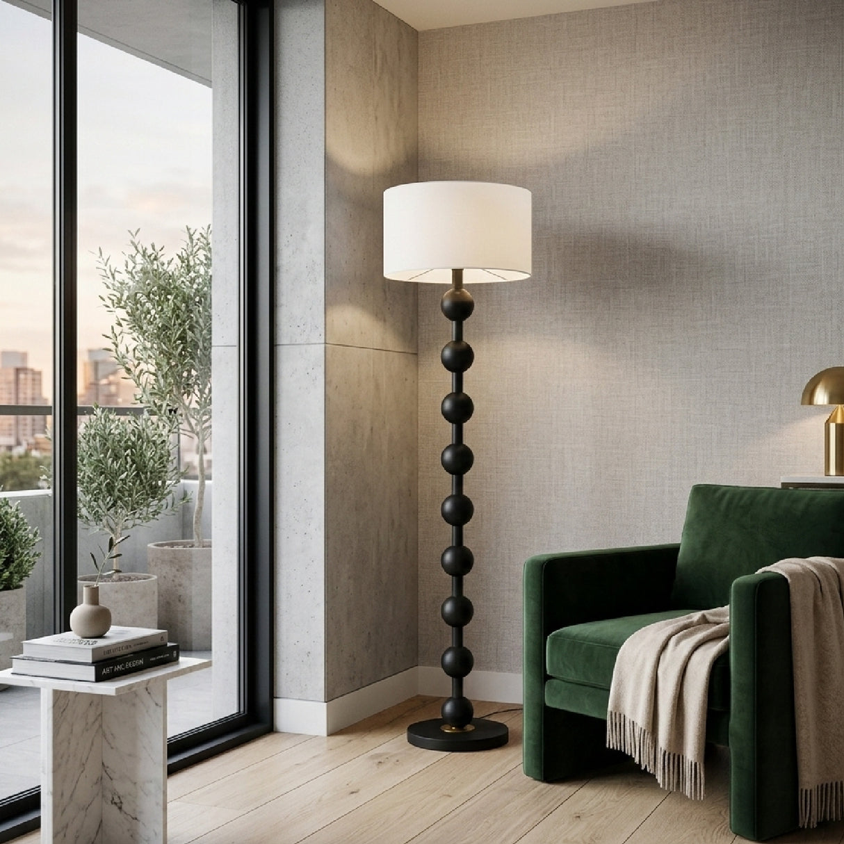   Modern European furniture - Wood Veneer Accent Floor Lamp - www.oroa.com | Oroa.com