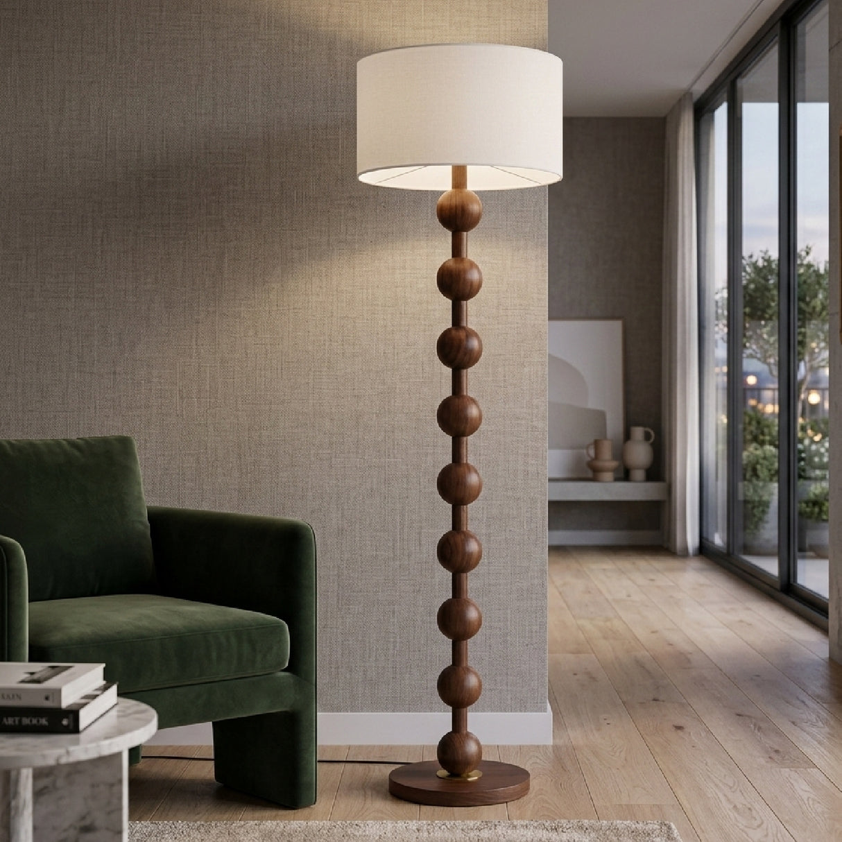   Modern European furniture - Wood Veneer Accent Floor Lamp - www.oroa.com | Oroa.com
