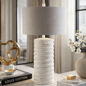   Modern European furniture - Distressed Finish Accent Table Lamp - www.oroa.com | Oroa.com