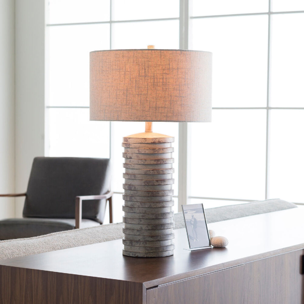   Modern European furniture - Distressed Finish Accent Table Lamp - www.oroa.com | Oroa.com