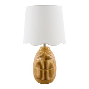   Modern European furniture - Scalloped Linen Ceramic Table Lamp - www.oroa.com | Oroa.com
