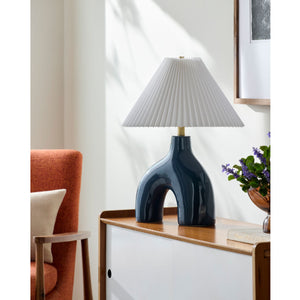   Modern European furniture - Pleated Fabric Arched Table Lamp - www.oroa.com | Oroa.com