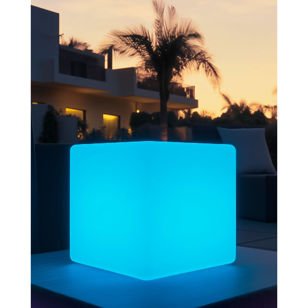   Modern European furniture - White Cube Outdoor Table Lamp - www.oroa.com | Oroa.com