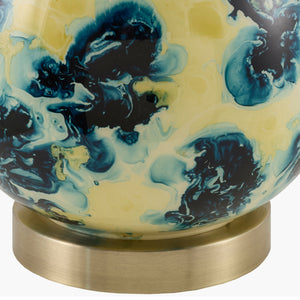   Modern European furniture - Blue Floral Glass Table Lamp - www.oroa.com | Oroa.com