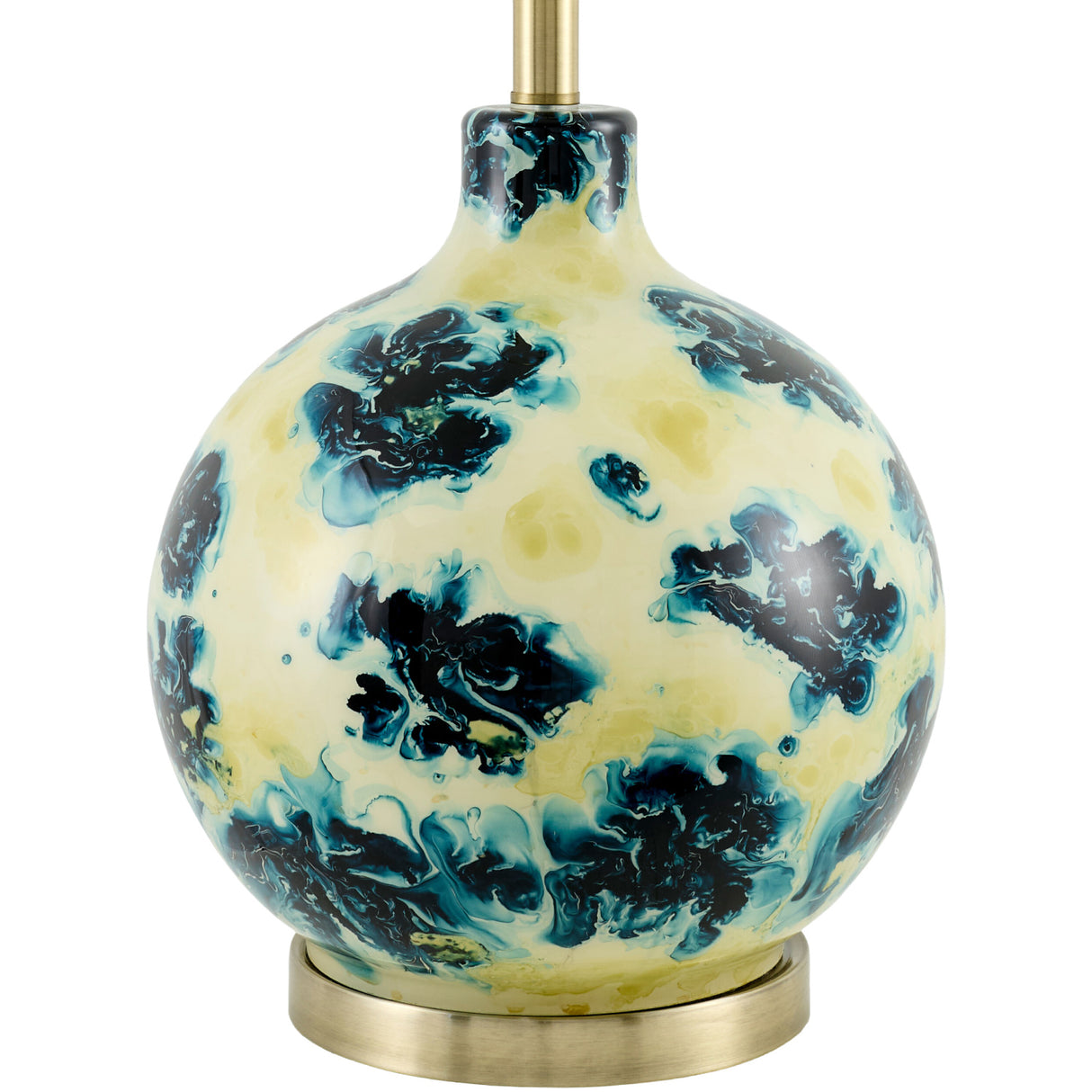   Modern European furniture - Round Painted Glass Tabe Lamp - www.oroa.com | Oroa.com