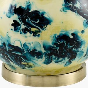   Modern European furniture - Round Painted Glass Tabe Lamp - www.oroa.com | Oroa.com