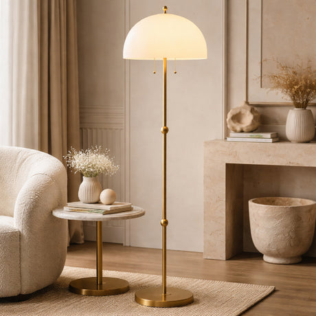   Modern European furniture - White Glass Dome Floor Lamp - www.oroa.com | Oroa.com