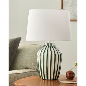   Modern European furniture - Lined Ceramic Accent Table Lamp - www.oroa.com | Oroa.com