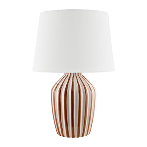   Modern European furniture - Lined Ceramic Accent Table Lamp - www.oroa.com | Oroa.com