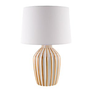   Modern European furniture - Lined Ceramic Accent Table Lamp - www.oroa.com | Oroa.com