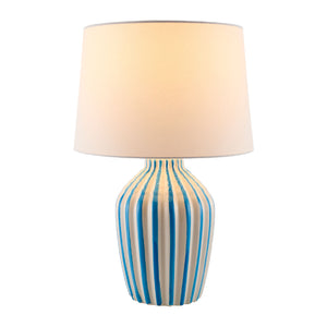   Modern European furniture - Lined Ceramic Accent Table Lamp - www.oroa.com | Oroa.com