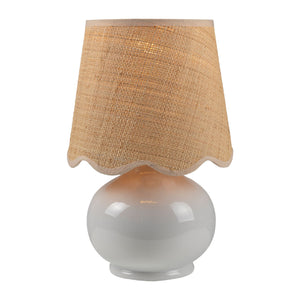   Modern European furniture - Scalloped Raffia Shade Table Lamp - www.oroa.com | Oroa.com