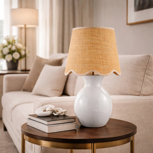   Modern European furniture - Scalloped Edge Accent Table Lamp - www.oroa.com | Oroa.com
