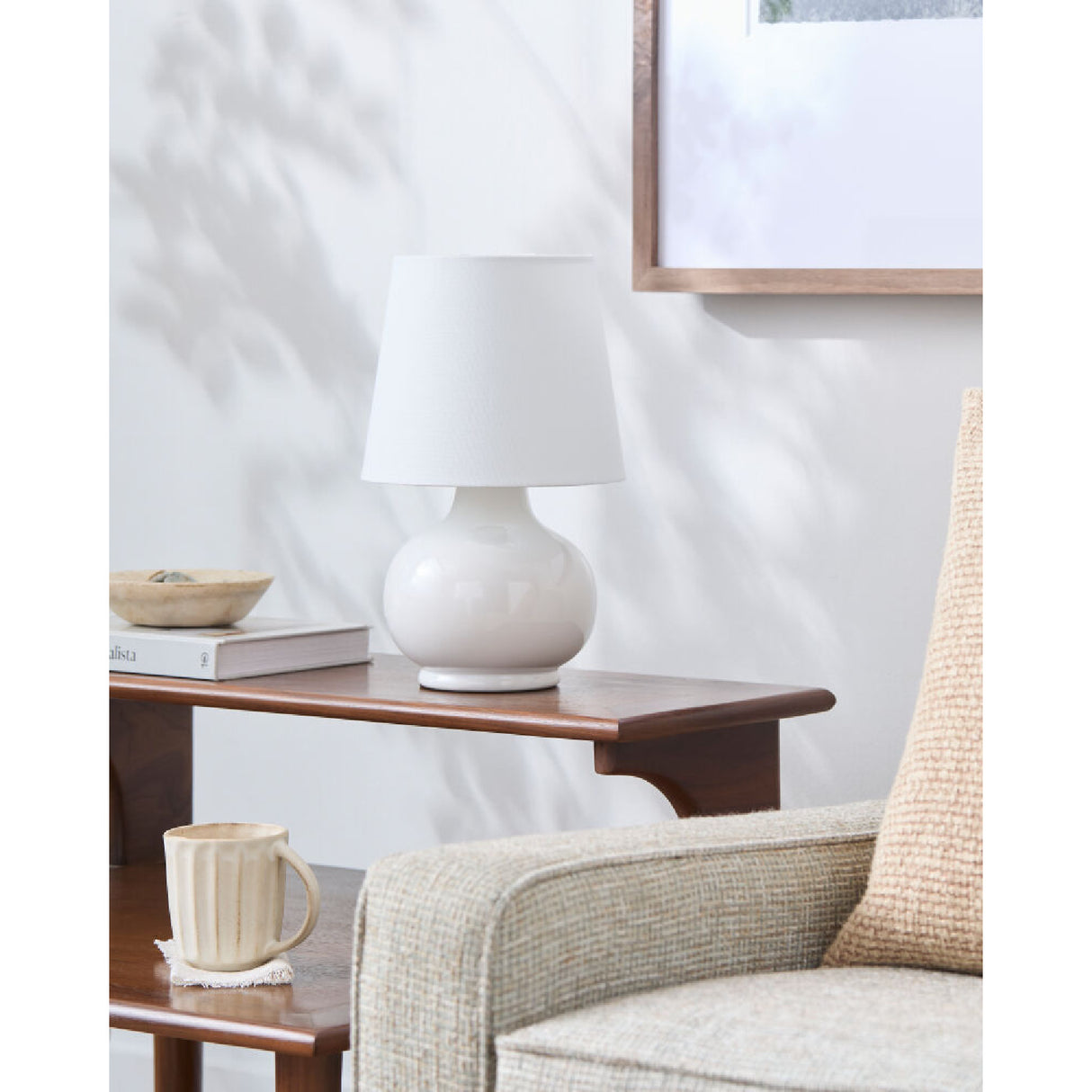   Modern European furniture - Raffia Shade Ceramic Table Lamp - www.oroa.com | Oroa.com