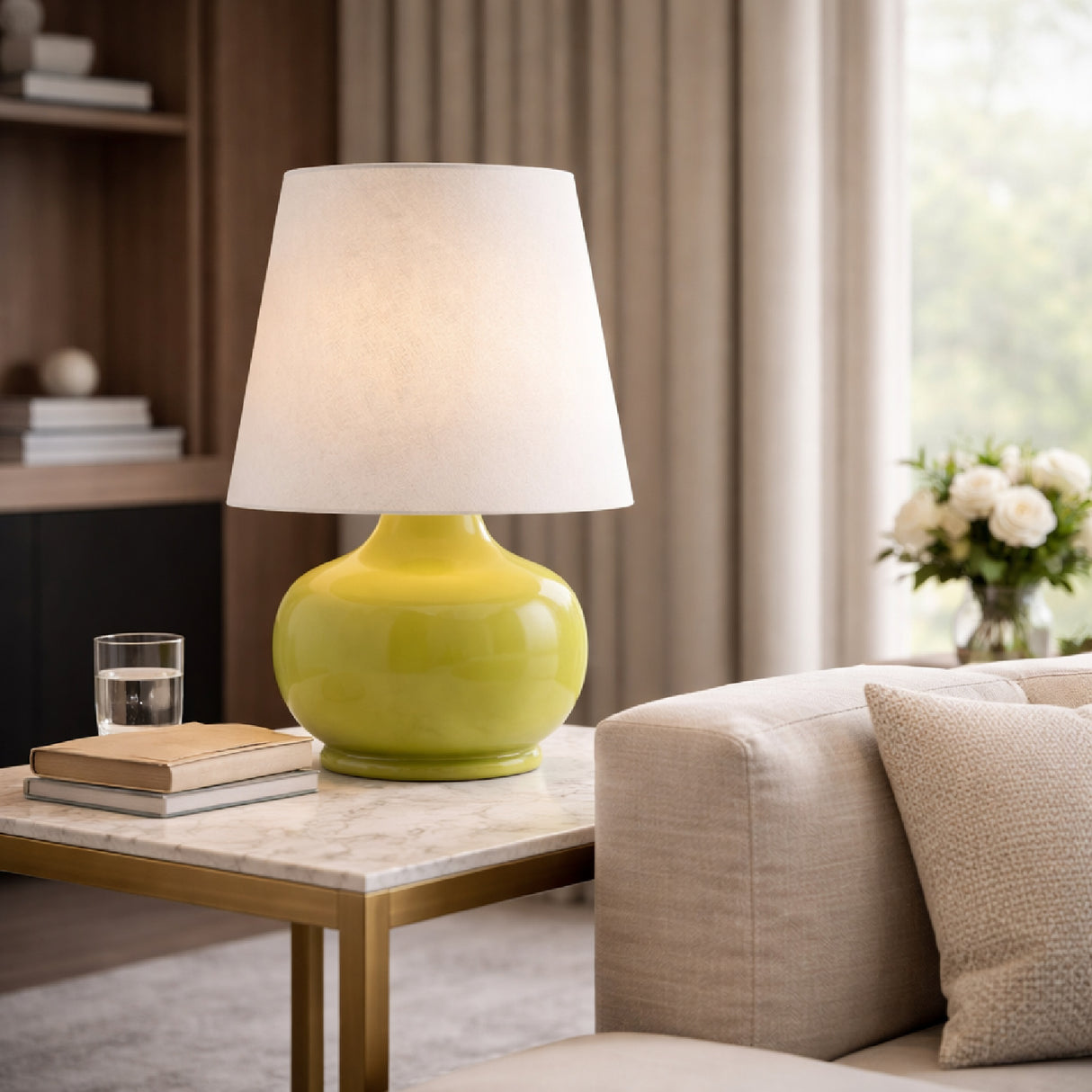   Modern European furniture - Raffia Shade Ceramic Table Lamp - www.oroa.com | Oroa.com