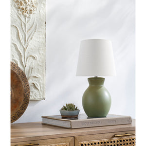   Modern European furniture - White Cotton Ceramic Table Lamp - www.oroa.com | Oroa.com