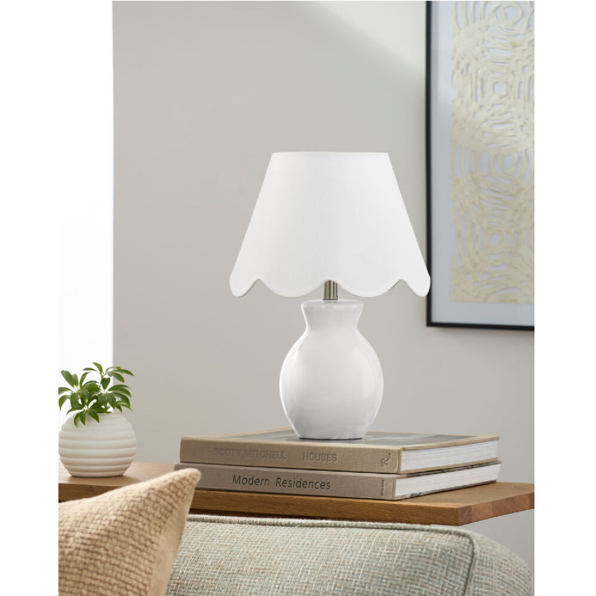   Modern European furniture - Scalloped Edge Accent Table Lamp - www.oroa.com | Oroa.com