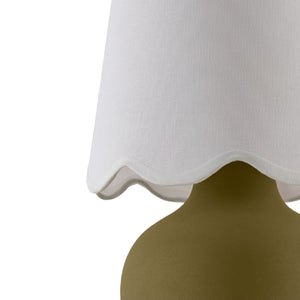   Modern European furniture - Scalloped Raffia Accent Table Lamp - www.oroa.com | Oroa.com