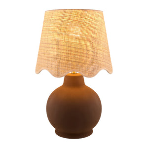  Modern European furniture - Wavy Linen Ceramic Table Lamp - www.oroa.com | Oroa.com
