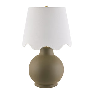   Modern European furniture - Wavy Linen Ceramic Table Lamp - www.oroa.com | Oroa.com