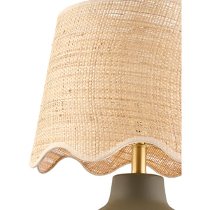  Modern European furniture - Wavy Linen Ceramic Table Lamp - www.oroa.com | Oroa.com
