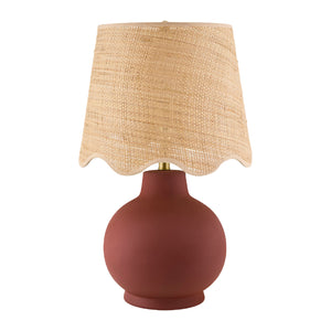   Modern European furniture - Wavy Linen Ceramic Table Lamp - www.oroa.com | Oroa.com