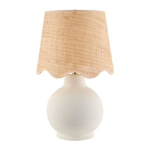   Modern European furniture - Wavy Linen Ceramic Table Lamp - www.oroa.com | Oroa.com
