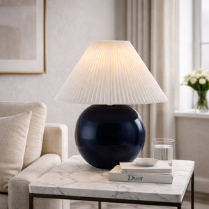   Modern European furniture - Pleated White Fabric Table Lamp - www.oroa.com | Oroa.com