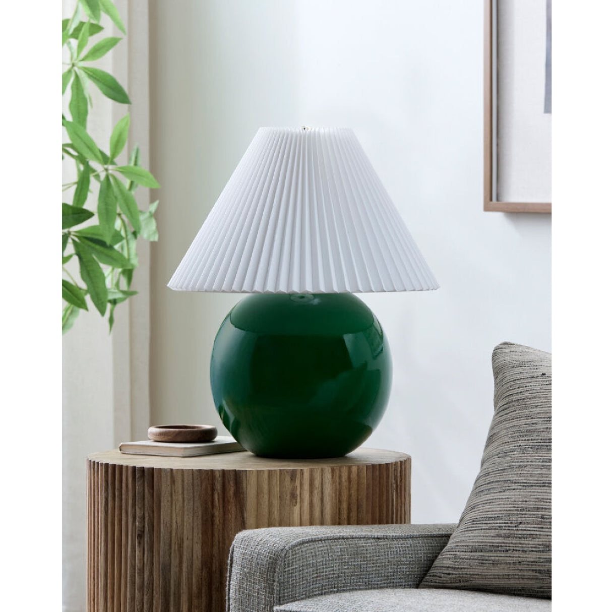   Modern European furniture - Pleated White Fabric Table Lamp - www.oroa.com | Oroa.com