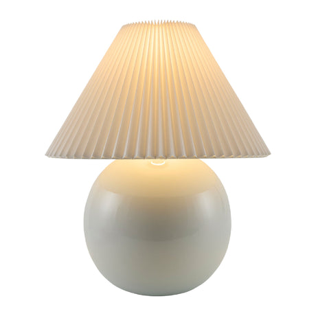   Modern European furniture - Pleated White Fabric Table Lamp - www.oroa.com | Oroa.com